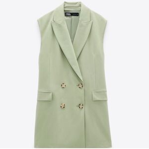 Zara mint green waistcoat